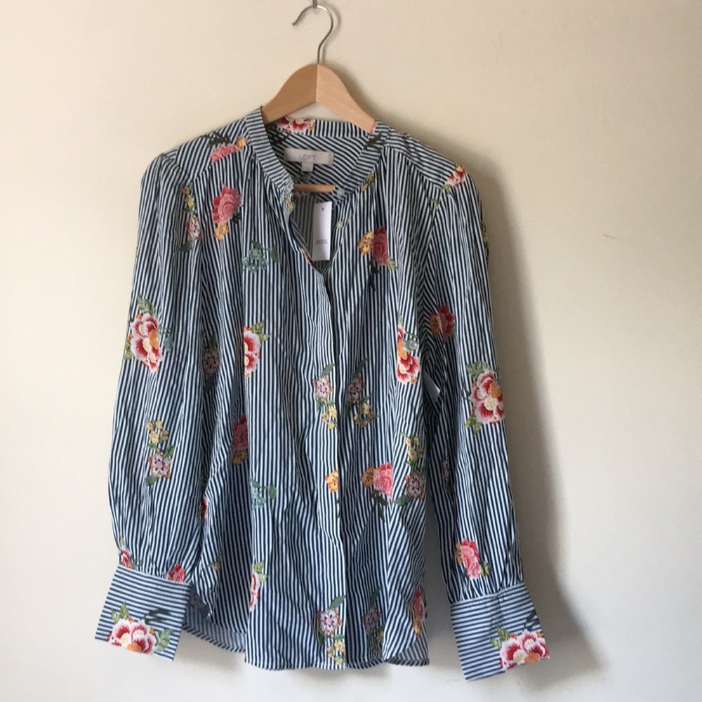 Ann Taylor loft floral blouse NWT size m